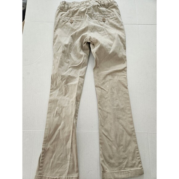 Chaps Edu Line Girls Bootleg Khaki Tan Uniform Pants Adjustable Waist Size 8 - Picture 2 of 5